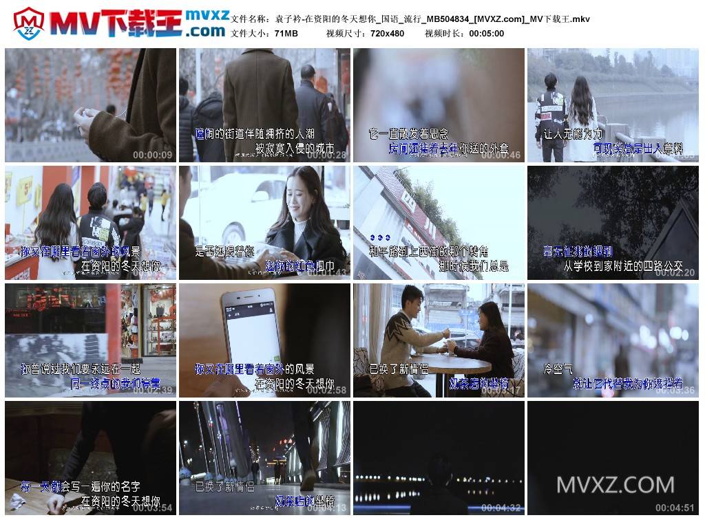 袁子衿-在资阳的冬天想你_国语_流行_MB504834